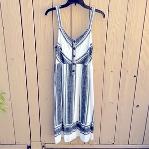 Blue & white striped sundress